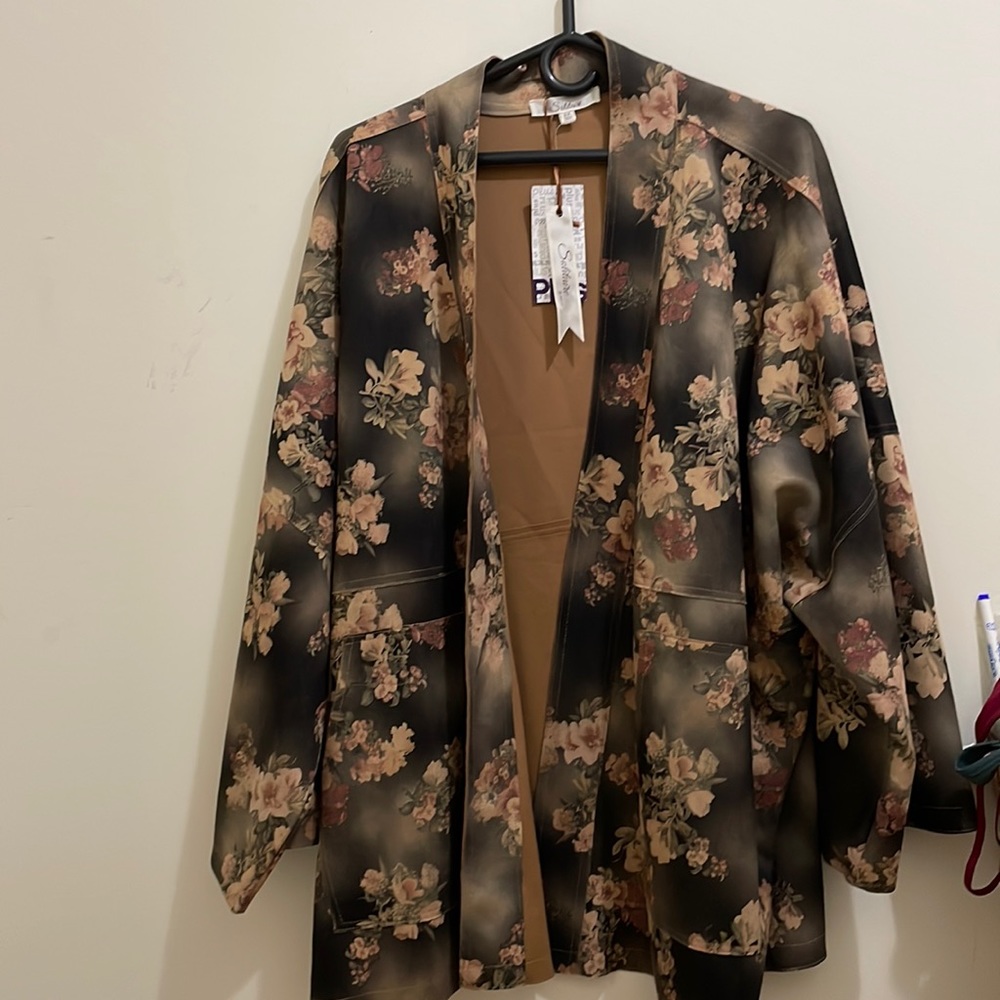 Solitaire floral jacket (sz 2x)